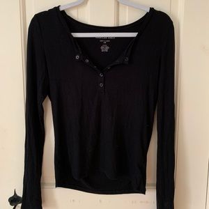 Black Henley Top